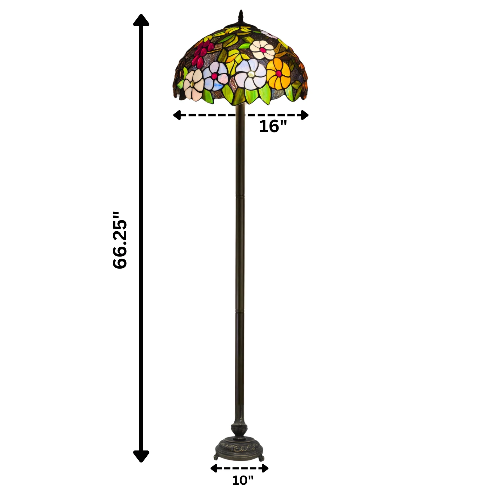 Flower Design Tiffany Style Floor Lamp - Image 4
